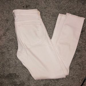 White denim jean pants